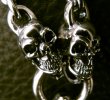 画像13: 1/3 Skull On Dagger With 2 Quarter Skulls & 7 Chain Links Necklace (13)