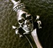 画像11: 1/3 Skull On Dagger With 2 Quarter Skulls & 7 Chain Links Necklace (11)