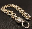 画像4: Medium Platinum Finish Lion With Quarter 10k Gold H.W.O & Anchor Chain Links Necklace (4)