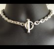 画像6: Half Small Oval Chain & Half T-bar Necklace (Platinum Finish) (6)