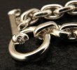 画像3: Half Small Oval Chain & Half T-bar Necklace (Platinum Finish) (3)