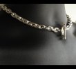 画像10: Half Small Oval Chain & Half T-bar Necklace (Platinum Finish) (10)
