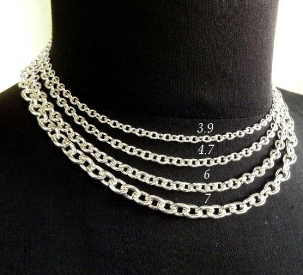 Gaborartory 3.9Chain & 1/16 T-bar Necklace (Platinum Finish)