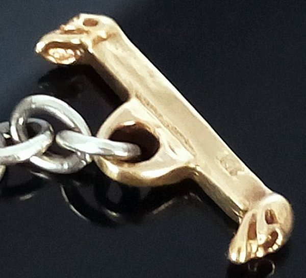 画像8: 1/16 Size 10k Gold T-bar With 3.9Chain Necklace (8)