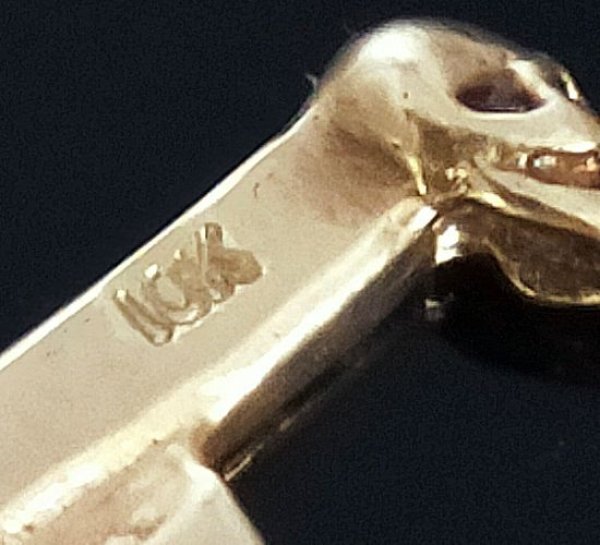 画像2: 1/16 Size 10k Gold T-bar With 3.9Chain Necklace (2)