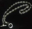 画像6: 7.5mm Marine Chain & Quarter T-bar Necklace (Platinum Finish) (6)