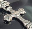 画像14: Quarter Hammer Cross With Half 2Skull & Half Double Face Dagger With Quarter Skull & Small Oval Links Skull On Cross Oval Necklace (14)