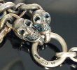 画像6: Single Skull With Macaroni 2 Single Skulls & Small Oval Chain Links Necklace (6)