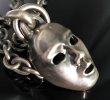 画像3: Face With Quarter 2 Skulls & 7Chains Necklace (3)