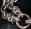 画像6: Face With Quarter 2 Skulls & 7Chains Necklace (6)