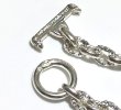 画像4: Half Small Oval & Textured Small Oval Chain Links Necklace [Platinum Finish] (4)