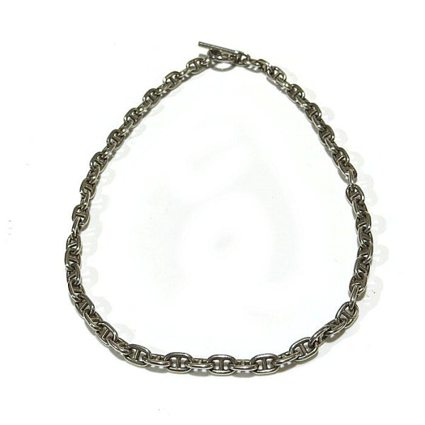 画像2: 7.5mm Marine Chain & Quarter Clasic T-bar Necklace  (2)