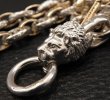 画像12: Medium Platinum Finish Lion With Quarter 10k Gold H.W.O & Anchor Chain Links Necklace (12)