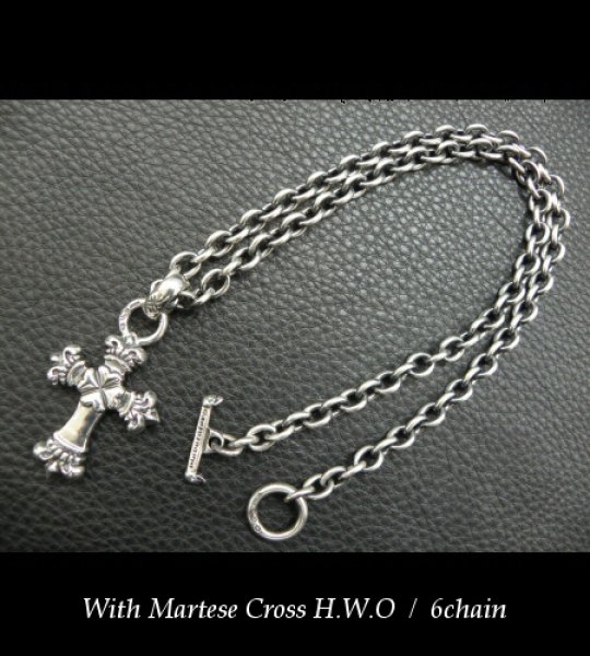 画像5: One Eighth Long 4 Heart Crown Cross With H.W.O Pendant (5)