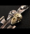 画像10: 18k Gold Skull & Sterling Skull Double Face Square Bottom Dagger Pendant (10)