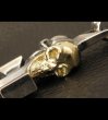 画像5: 18k Gold Skull & Sterling Skull Double Face Square Bottom Dagger Pendant (5)