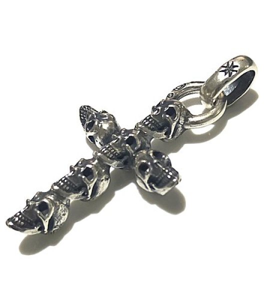 画像5: Quarter 6 Skulls Cross With H.W.O Pendant (5)