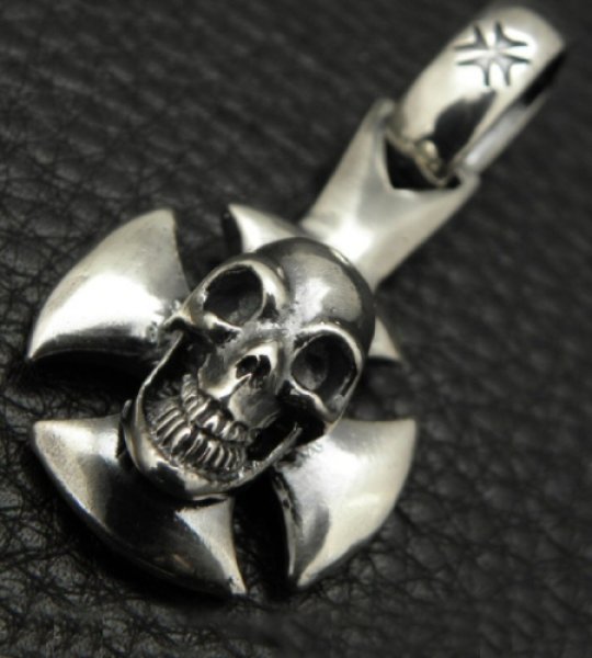 画像3: Skull On Round Cross Pendant (3)