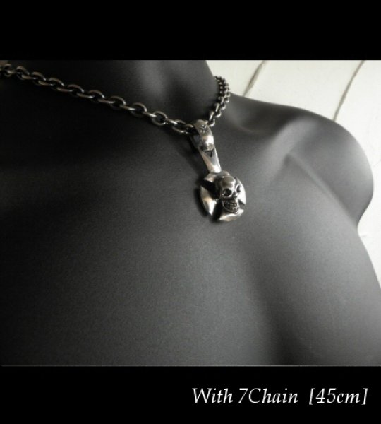 画像10: Skull On Round Cross Pendant (10)