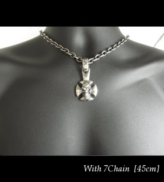 画像8: Skull On Round Cross Pendant (8)