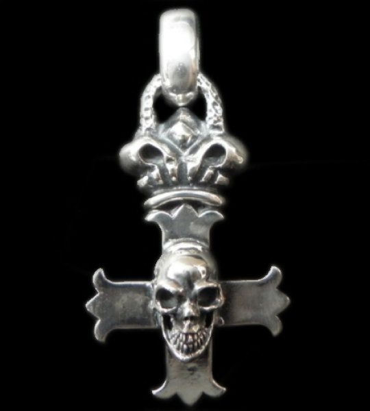 画像1: Skull On Crown Constantin Cross & H.W.O Pendant (1)