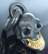 画像9: Single Skull With Pure Gold Wrap Teeth Pendant (9)