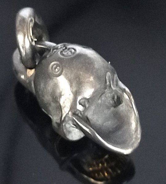 画像7: Single Skull With Pure Gold Wrap Teeth Pendant (7)