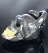 画像12: Single Skull With Pure Gold Wrap Teeth Pendant (12)