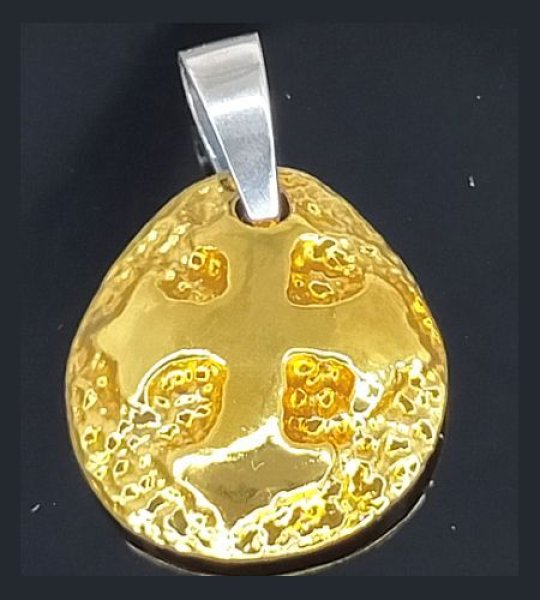 画像1: Pure Gold Wrap 1/16 Constantine Cross Blob Pendant  (1)