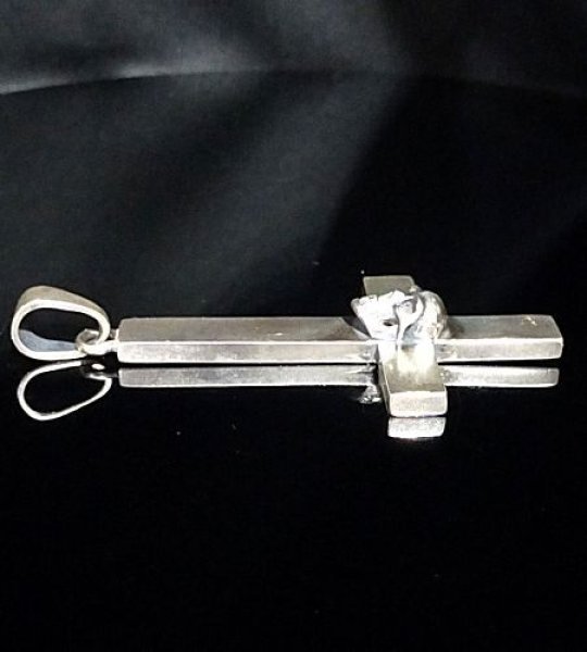 画像4: Skull On Plain Petro Cross Pendant [Half] (4)