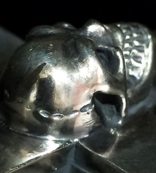 画像7: Skull On Plain Petro Cross Pendant [Half] (7)