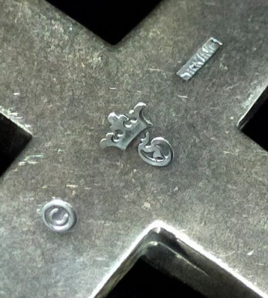 画像9: Skull On Plain Petro Cross Pendant [Half] (9)