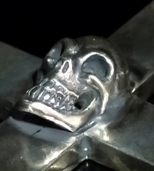 画像10: Skull On Plain Petro Cross Pendant [Half] (10)