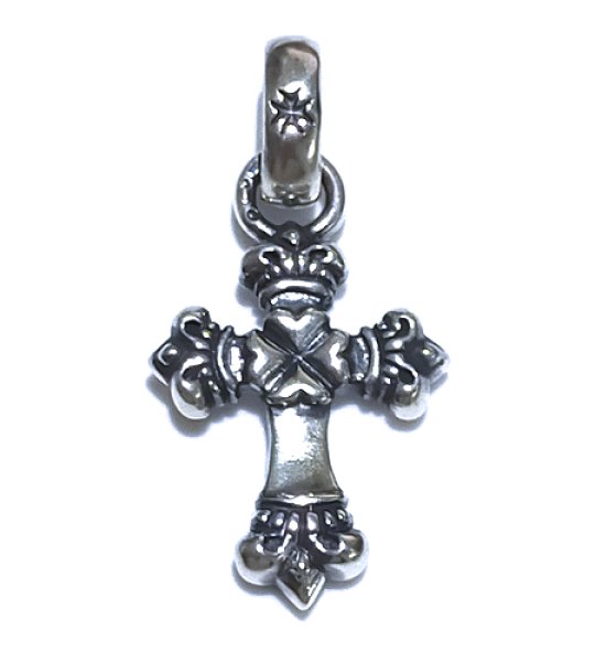 画像1: 1/16  Long 4 Heart Crown Cross With H.W.O Pendant (1)