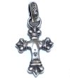 画像3: 1/16  Long 4 Heart Crown Cross With H.W.O Pendant (3)