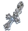 画像6: 1/16  Long 4 Heart Crown Cross With H.W.O Pendant [Platinum finish] (6)