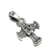 画像5: 1/16 Face On Battle-Ax Cross With Classic H,W,O Pendant (5)