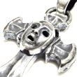 画像3: 1/16 Face On Battle-Ax Cross With Classic H,W,O Pendant (3)