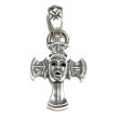 画像2: 1/16 Face On Battle-Ax Cross With Classic H,W,O Pendant (2)