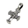 画像1: 1/16 Face On Battle-Ax Cross With Classic H,W,O Pendant (1)