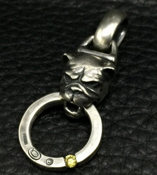 画像7: ZAZA Diamond Line Old Bulldog With ZAZA Floating Diamond O-Ring Pendant (7)