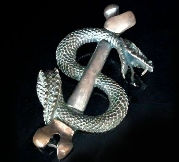 画像1: Large Snake Bone Pins (1)