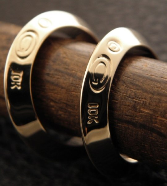 画像5: 10k Gold Half Triangle Wire Bangle Ring (5)