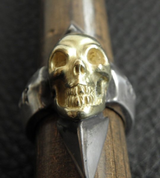 画像11: 18k Gold Skull With Spike Ring (11)