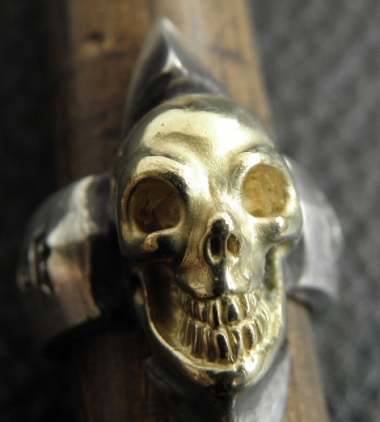 画像10: 18k Gold Skull With Spike Ring (10)