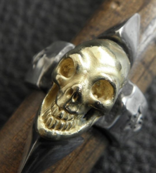 画像8: 18k Gold Skull With Spike Ring (8)