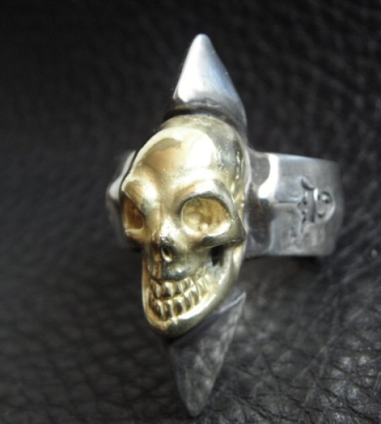 画像3: 18k Gold Skull With Spike Ring (3)