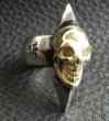 画像4: 18k Gold Skull with Spike Ring (4)