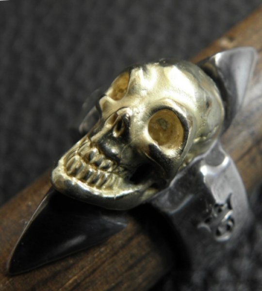 画像14: 18k Gold Skull With Spike Ring (14)
