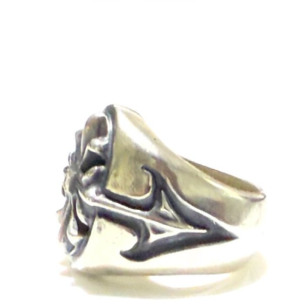 画像6: Cross Oval Signet Ring With CZ Diamond (6)